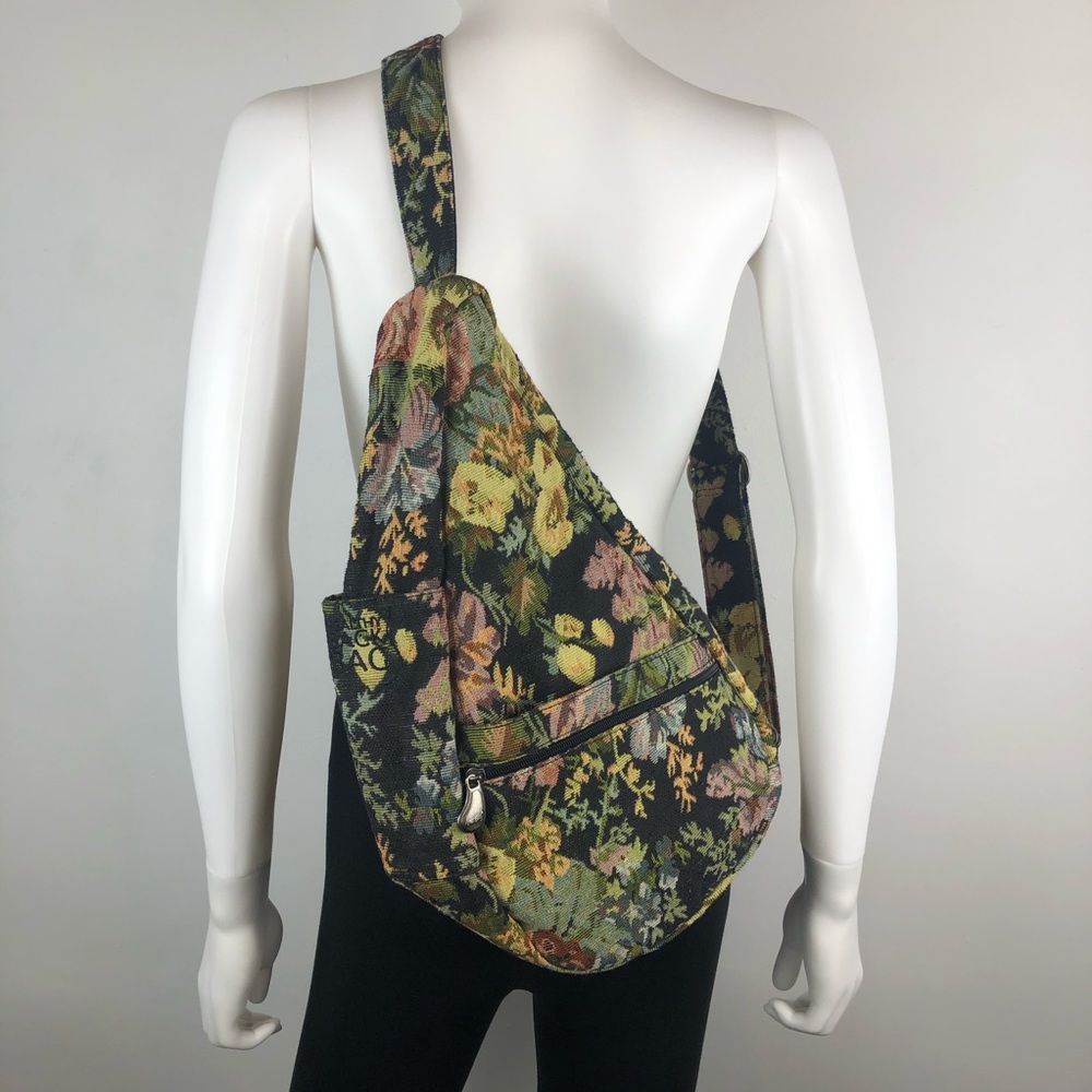 Ameribag Healthy Back Floral Tapestry Sling Bag